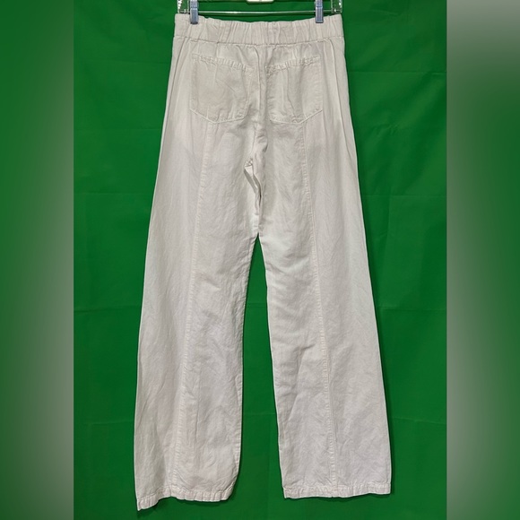 J BRAND White Linen/Cotton Wide Leg Pants Size 25 - Picture 3 of 15